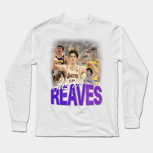 Austin Reaves Lakers Long Sleeve T-Shirt by dsuss